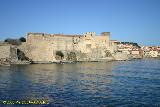 Chteaux - Janvier 2005. Château Royal de Collioure (66). Extérieur côté port.